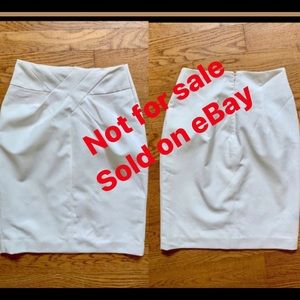 Victorias Secret lined High Waisted White skirt 2